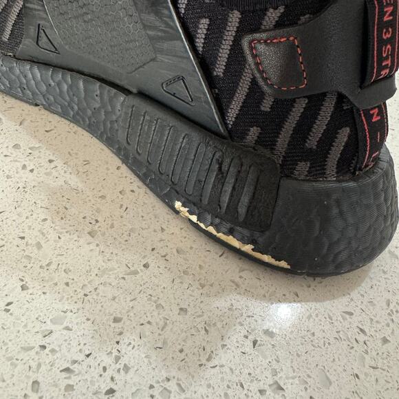 Adidas NMD XR1 PK Men’s Size 7.5 Triple Black Running Shoes Sneakers BA7214 - Picture 5 of 8